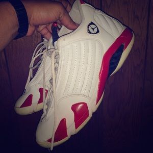 Air Jordan Retro 14 white/red sz14 (00’s release)